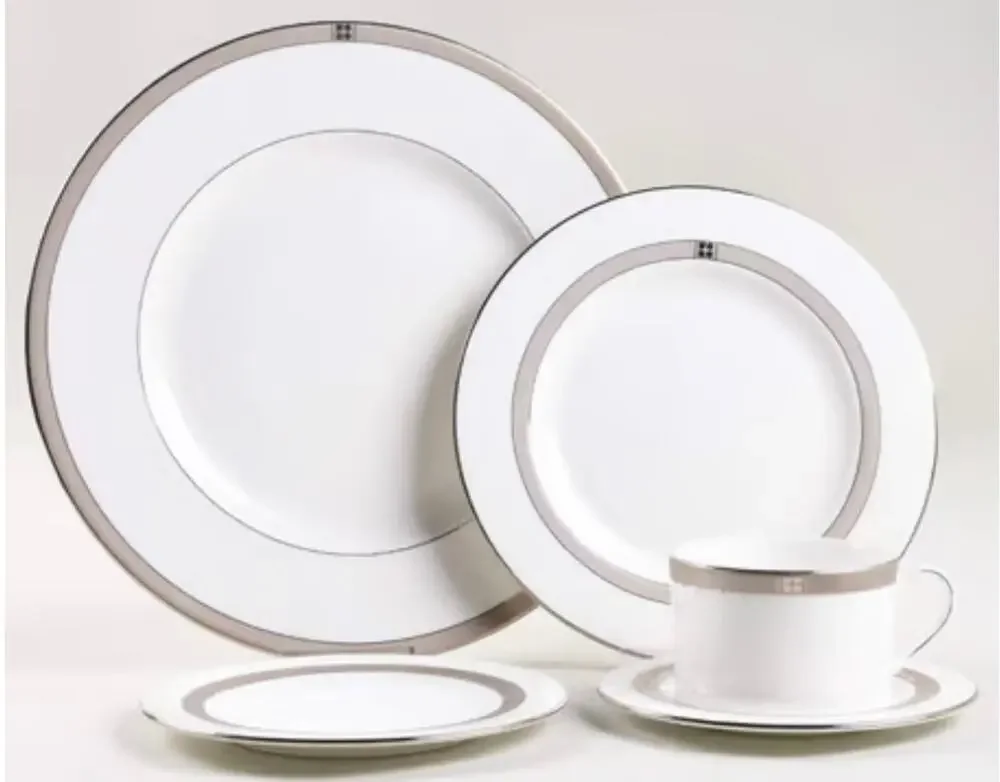 RARE NIB Kate Spade For Lenox Noel Platinum 5 Piece Place Setting China Set